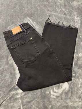 Judy Blue Black Skinny Jeans with Frayed Hem